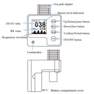 Capnografo Mainstream Adulti Pediatrico per EtCO2 e Frequenza Respiratoria - 3