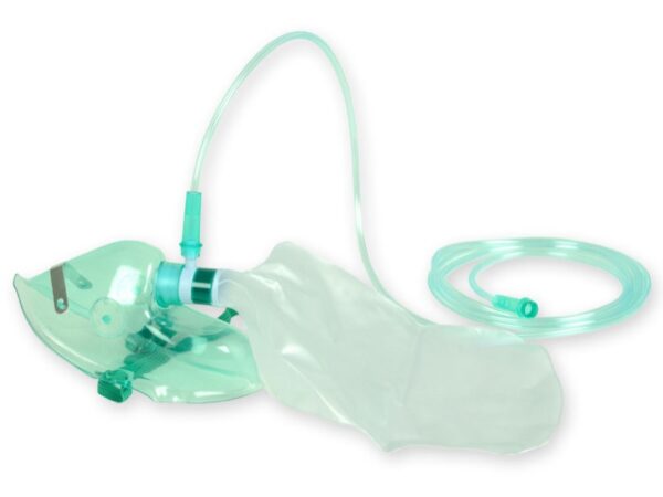 Mascherina Alto Flusso Adulti per Ossigenoterapia con Tubo - 80 pz