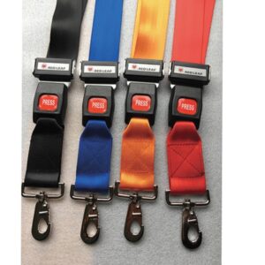Set 4 Cinture Sicurezza per Barella con Gancio, Fibbia Metallo, 4 Colori - 2 pz