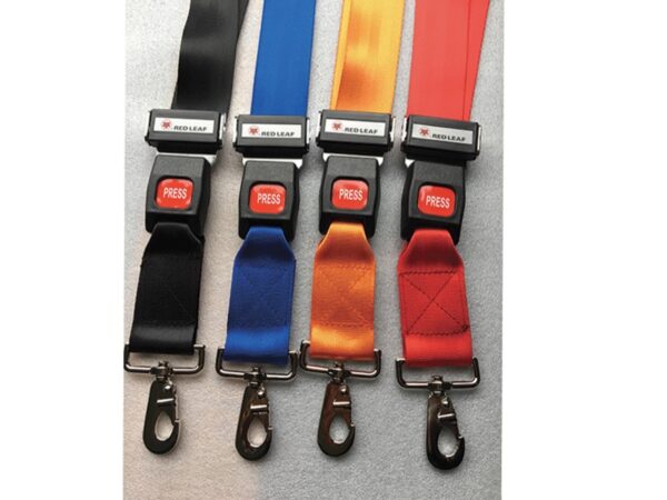 Set 4 Cinture Sicurezza per Barella con Gancio, Fibbia Metallo, 4 Colori - 2 pz