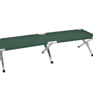 Letto da Campo Pieghevole in Lega di Alluminio e Poliestere 600D Verde - 2 pezzi - 1