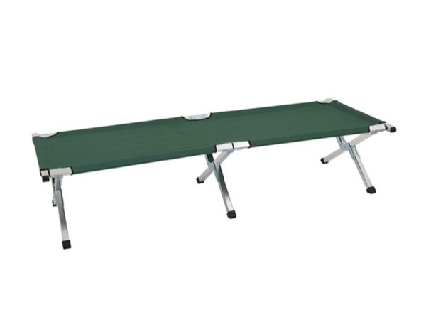 Letto da Campo Pieghevole in Lega di Alluminio e Poliestere 600D Verde - 2 pezzi