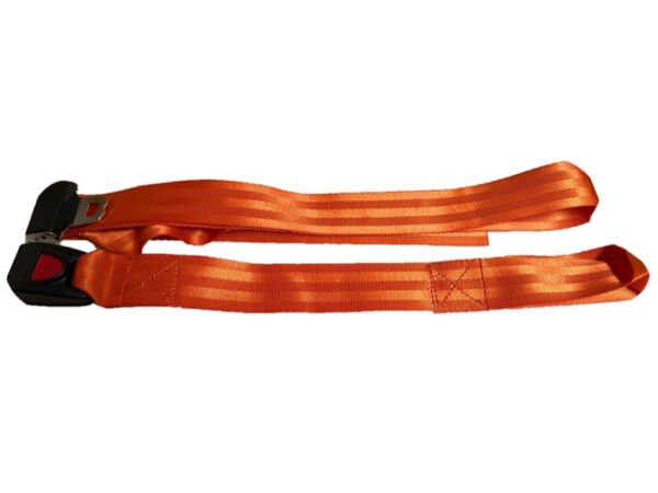 Cintura di Sicurezza per Barella in 2 Parti Arancio, Fibbia Metallo - 15 pezzi