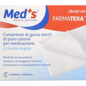 Compresse Garza Cotone Sterili 18x40 cm - Scatole da 12 - 2 conf. da 48 scatole - 1