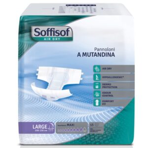 Pannoloni Soffisof Air Dry Traspiranti Incontinenza Forte Large - 180 pezzi - 1