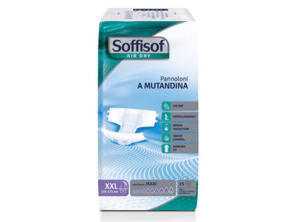 Pannoloni Soffisof Air Dry Incontinenza Forte Taglia XX-Large - 120 pz