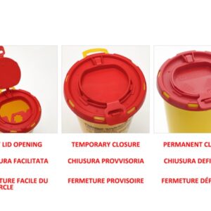 Contenitore Monouso per Rifiuti Taglienti e Aghi 0,5 litri 8,3x15,1 cm - 187 pz - 3