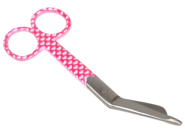Forbici per Bende in Acciaio Inox 14 cm Fantasia Cuori - 25 pezzi