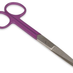Forbici Rette per Infermieri Inox con Punte Alterne e Anelli Viola 14 cm - 25 pz - 1