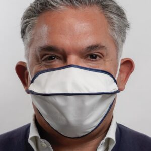 Mascherina Riutilizzabile Mycroclean BFE 99,8% Doppio Strato Bianca/Blu - 10 pz - 2