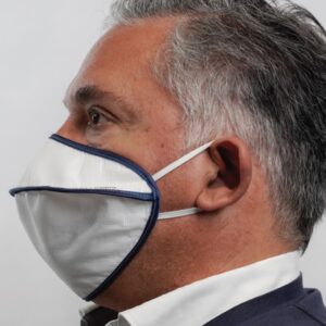 Mascherina Riutilizzabile Mycroclean BFE 99,8% Doppio Strato Bianca/Blu - 10 pz - 3
