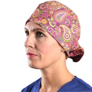 Cappellino Chirurgico Fantasia Cashmere con Laccetti - Taglia M - 15 pz - 2