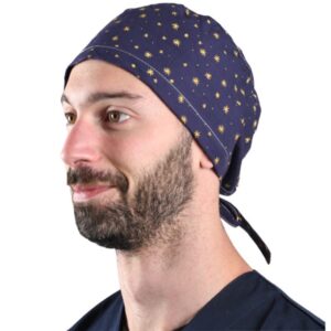 Cappellino Sanitario Fantasia con Laccetti Regolabili Stelle M - 15 pezzi - 2