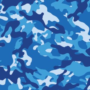 Cappellino Chirurgico Fantasia Militare Blu con Laccetti, Taglia M - 15 pz - 3