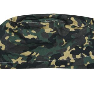 Cappellino Chirurgico Fantasia Militare Verde Taglia M con Laccetti - 15 pz - 1