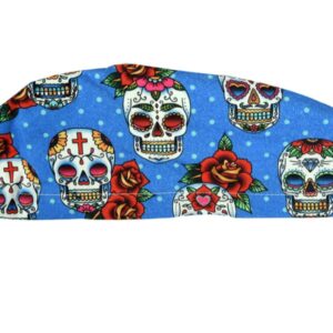 Cappellino Chirurgico Fantasia Teschio con Laccetti Regolabili Taglia M - 15 pz - 1