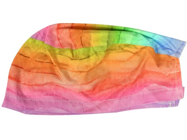 Cappellino Sanitario Fantasia Arcobaleno con Laccetti Taglia M - 15 pz