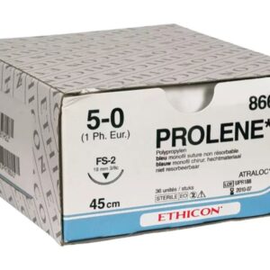 Ethicon Prolene Blue Sutura Monofilamento 5/0 Ago 19 mm FS-2 8661H - 36 pz