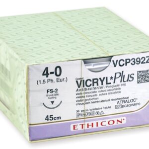 Ethicon Vicryl Plus Sutura Assorbibile Intrecciata Sterile 4/0 Ago 19 mm - 36 pz - 1
