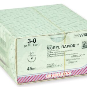 Ethicon Vicryl Rapid Sutura Assorbibile Intrecciata 3/0 Ago 17 mm - 36 pz - 1