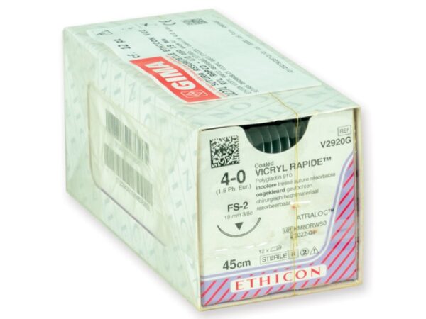 Ethicon Vicryl Rapid Sutura Assorbibile Intrecciata 4/0 Ago 19 mm - 24 pz
