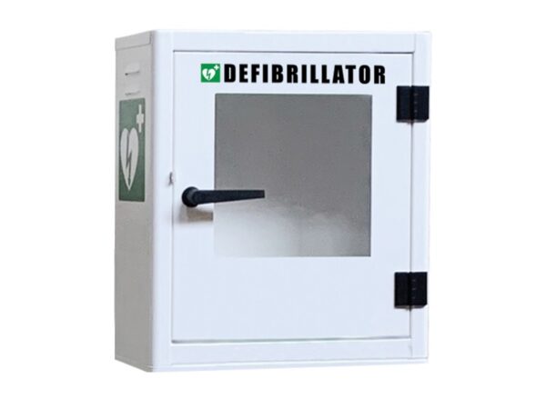 Armadietto Metallico per Defibrillatori Bianco - Uso Interno/Esterno