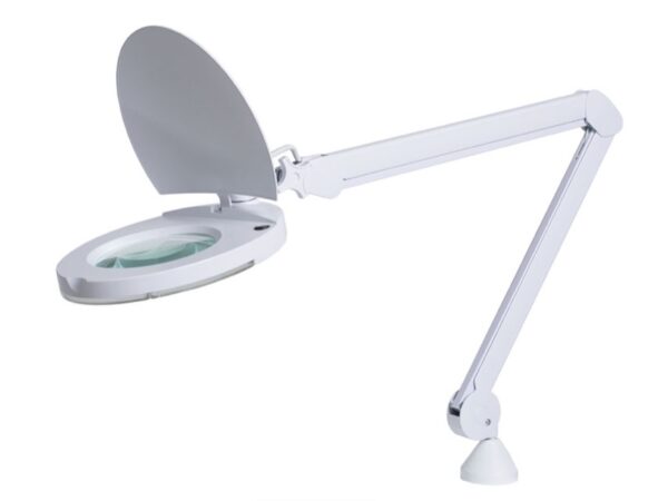 Lampada LED Ingrandente con Lente da Tavolo con Morsetto 5 Diottrie a Luce Fredd