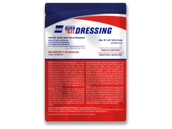 Medicazione in Gel per Ustioni Konix 40x60 cm Sterile - 30 pezzi