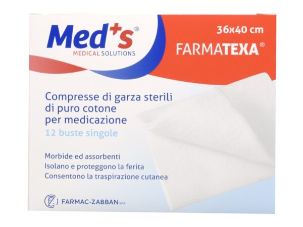 Compresse Garza Idrofila di Cotone Sterile 36 x 40 cm - Scatole da 12