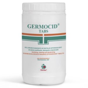 Germocid Tabs Pastiglie Effervescenti al Cloro Disinfettanti 1 kg - 8 barattoli