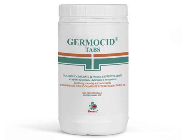Germocid Tabs Pastiglie Effervescenti al Cloro Disinfettanti 1 kg - 8 barattoli