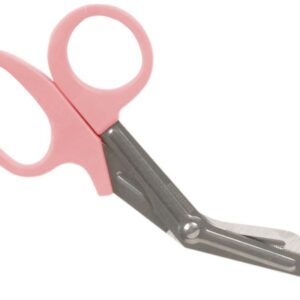Forbici Utility per Bende in Acciaio Inox 19 cm con Impugnatura Rosa - 100 pezzi - 1