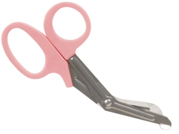 Forbici Utility per Bende in Acciaio Inox 19 cm con Impugnatura Rosa - 100 pezzi