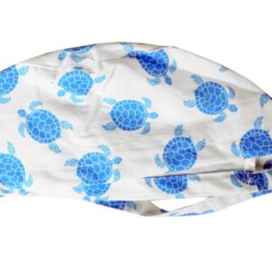 Cappellino Chirurgico Fantasia Tartarughe con Laccetti Taglia M - 15 pz - 1