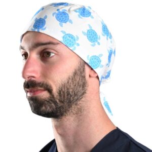 Cappellino Chirurgico Fantasia Tartarughe con Laccetti Taglia M - 15 pz - 2