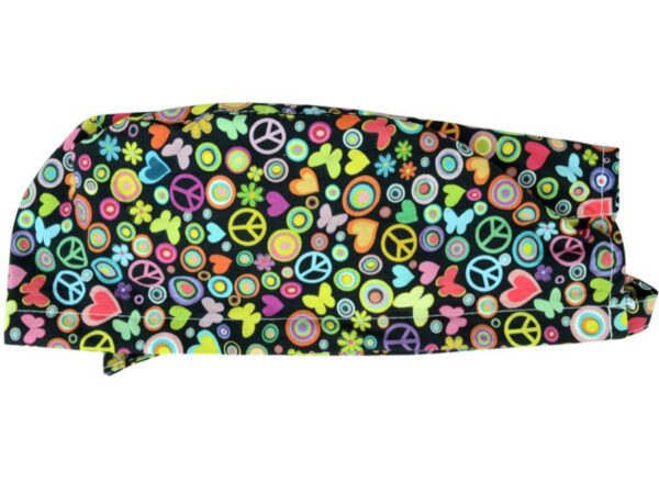 Cappellino Chirurgico Fantasia Pace Taglia M con Laccetti Regolabili - 15 pezzi