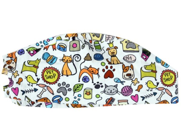 Cappellino Chirurgico con Laccetti Fantasia Cani Smile Taglia M - 15 pz