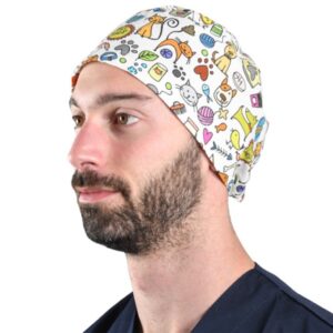 Cappellino Chirurgico con Laccetti Fantasia Cani Smile Taglia M - 15 pz - 2