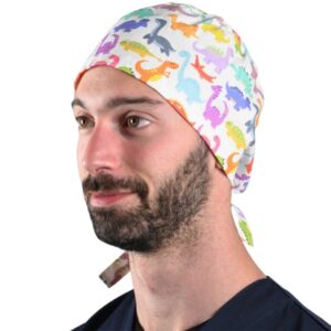 Cappellino Sanitario Fantasia con Laccetti Regolabili Dino M - 15 pezzi - 2