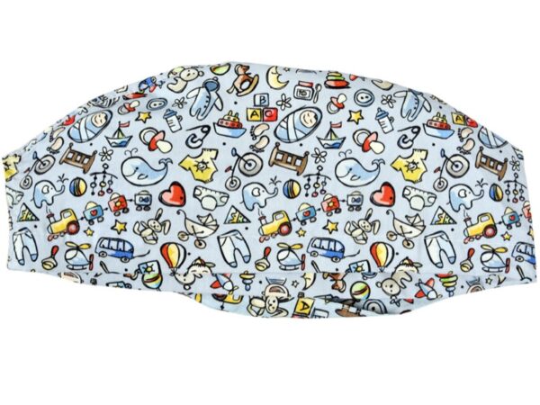 Cappellino Chirurgico Fantasia Toy Taglia M con Laccetti Regolabili - 15 pezzi