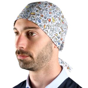 Cappellino Chirurgico Fantasia Toy Taglia M con Laccetti Regolabili - 15 pezzi - 2