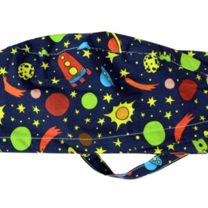 Cappellino Sanitario Fantasia Spazio con Laccetti Regolabili Taglia M - 15 pezzi - 1