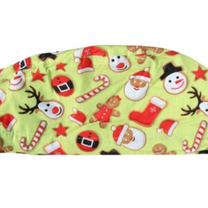Cappellino Chirurgico Fantasia Natale con Laccetti Regolabili - Taglia M - 15 pz - 1