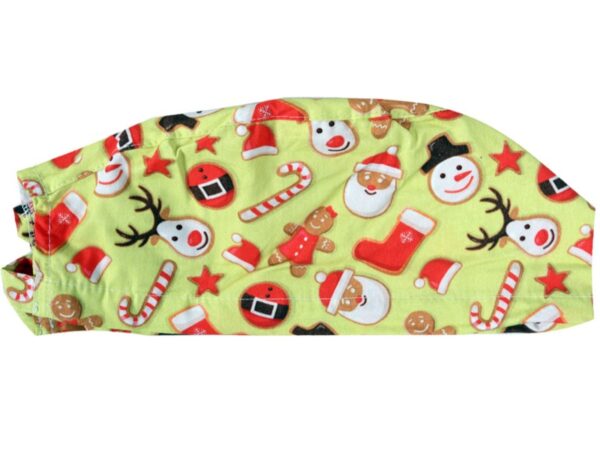 Cappellino Chirurgico Fantasia Natale con Laccetti Regolabili - Taglia M - 15 pz