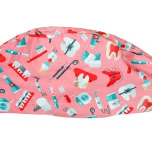Cappellino Chirurgico Fantasia Dentista con Laccetti Regolabili Taglia M - 15 pz - 1