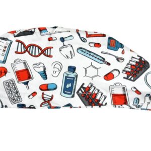 Cappellino Chirurgico Fantasia Medical con Laccetti Regolabili, Taglia M - 15 pz - 1