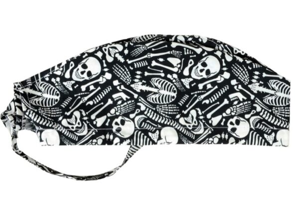 Cappellino Chirurgico con Laccetti Fantasia Scheletro Taglia M - 15 pz