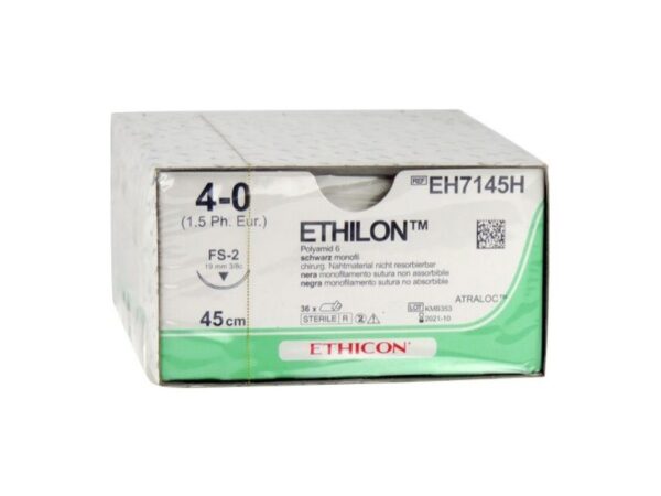 Ethicon Ethilon Sutura Monofilamento Non Assorb. 4/0 Ago 19 mm EH7145H - 36 pz