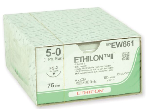 Ethicon Ethilon Sutura Monofilamento Non Assorb. 5/0 Ago 19 mm FH5171H - 36 pz