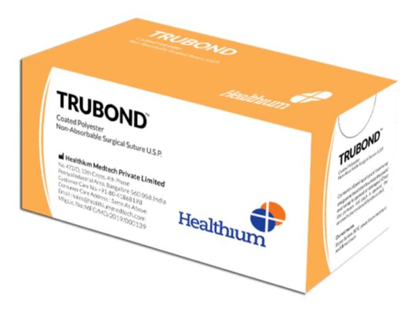 Sutura Non Assorbibile Trubond Poliestere 0 Curva 1/2 Ago 50 mm 100 cm - 96 pz